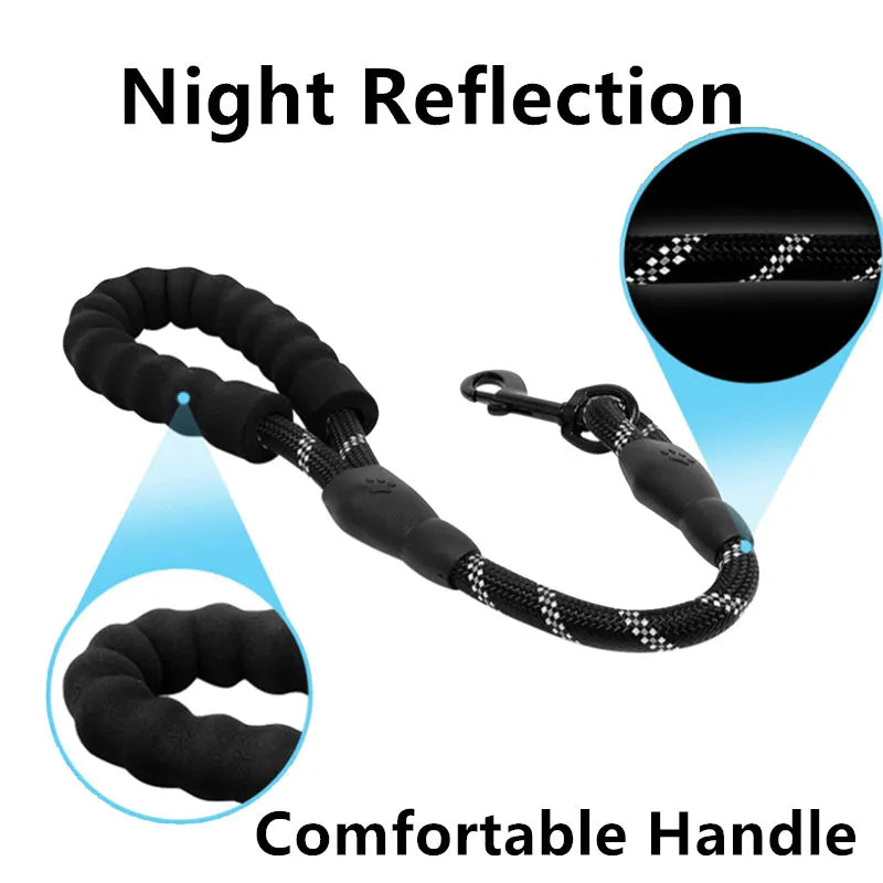 🐕🦺✋ Short Reflective Dog Leash – Ανθεκτικό Λουρί για Έλεγχο Μεγάλων Σκύλων 🚶♂️🔗 Μέγιστος έλεγχος στις βόλτες – ιδανικό για πόλη & εκπαίδευση!