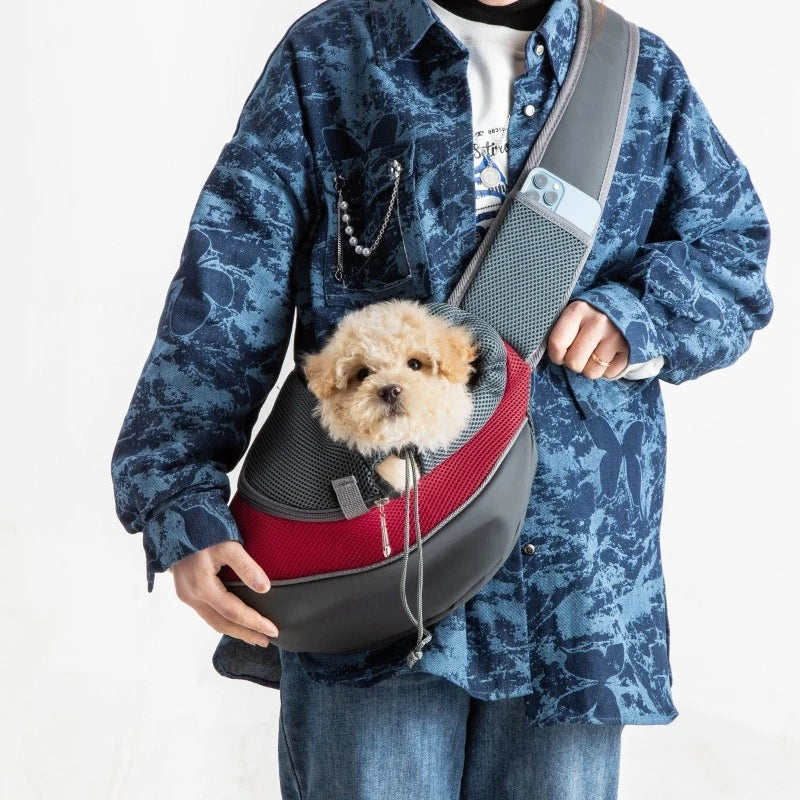🎒🐾 Pet Carrier Sling Bag – Φορητή Τσάντα Ώμου για Μικρούς Σκύλους & Γάτες 🐶🐱 Ιδανική για βόλτες, ταξίδια και καθημερινές εξορμήσεις – με στυλ & άνεση!