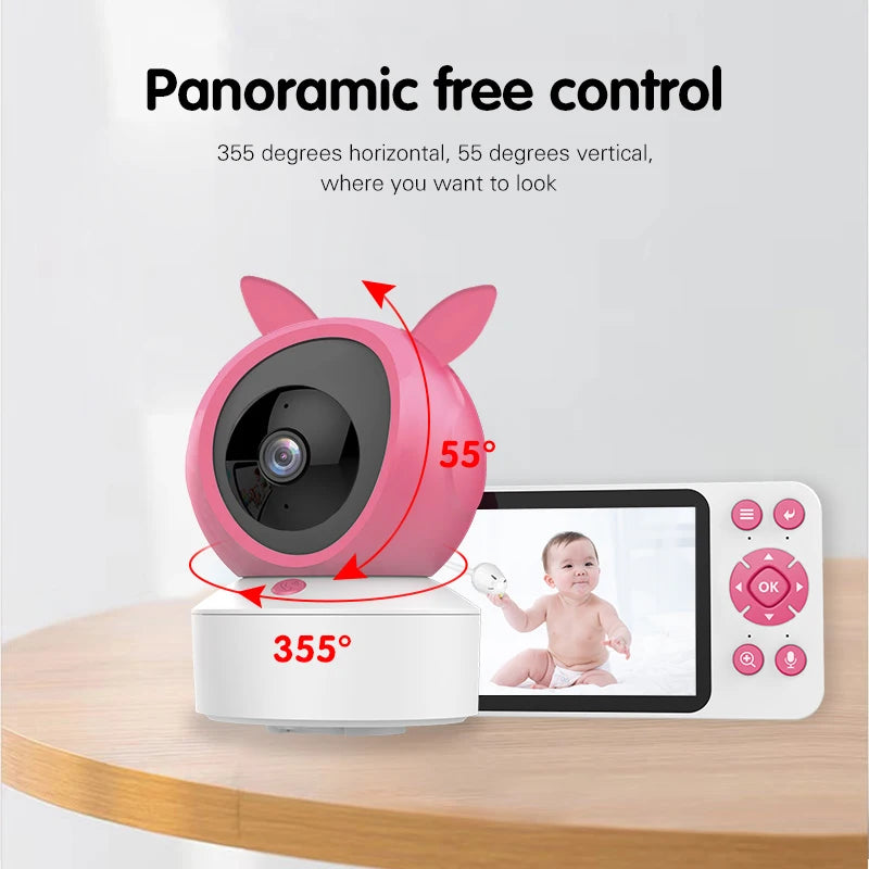 📹👶 DANMINI 5” – TuyaAPP Baby Monitor με Ασφάλεια & PTZ Κάμερα Η απόλυτη λύση για ήσυχους και ασφαλείς γονείς – δες το μωρό σου από παντού! 🍼💖
