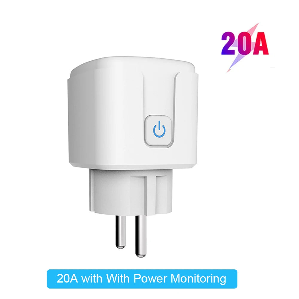 🔌📱 EU WiFi Smart Plug 16A/20A – Έξυπνη Πρίζα με Power Monitor & Timer ⏱️ Συμβατή με Alexa & Google Home