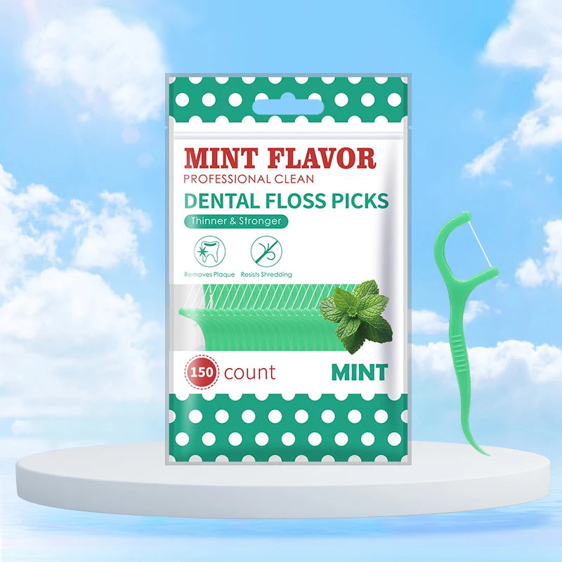 🌿🦷 Mint Dental Floss Stick – Οδοντικό Νήμα με Γεύση Μέντας για Βαθύ Καθαρισμό