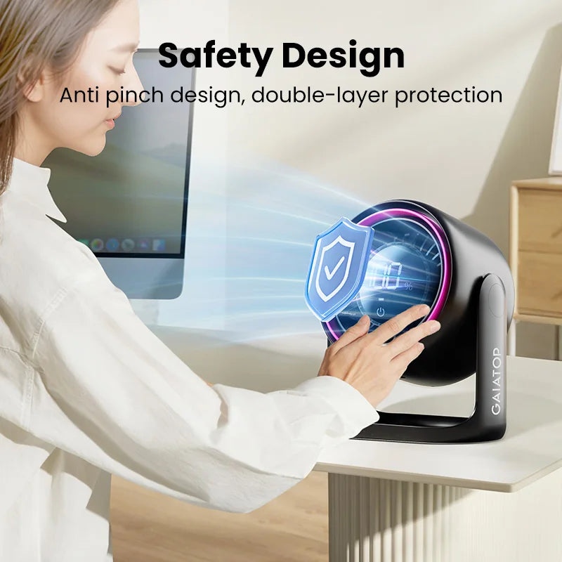 🌀⚡ GAIATOP Turbo Desk Fan – Δυνατός Αέρας με 100 Ταχύτητες! ⚡🌀 GAIATOP High Speed Desk Fan