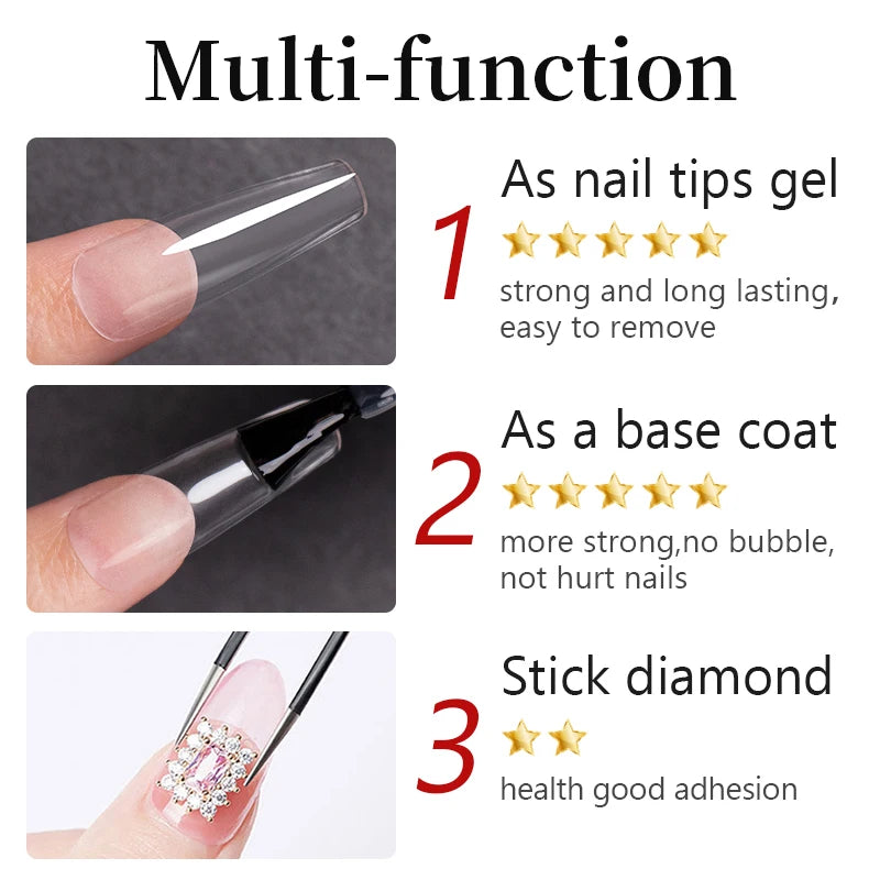 💅✨ AWStorG 3 in 1 Nail Tips Glue Gel – Πολυχρηστική Κόλλα & Gel για Τέλειο Μανικιούρ 🎯