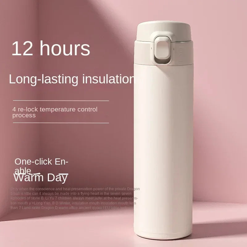 🚗 Thermos Water Bottle 450ml | Ανοξείδωτο Ατσάλι | Vacuum Flask Ζεστά & Κρύα Ροφήματα