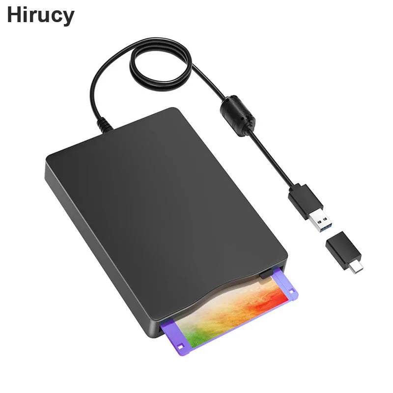💾🔌 Portable 3.5" Floppy Disk Reader USB Type-C 🚀 (1.44MB External Drive)