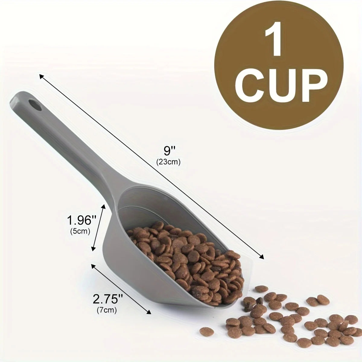Pet Food Scoop 🥄🐾 | Large Capacity 🍗 | Multifunctional Spoon for Cats & Dogs 🐶🐱 | Durable Plastic ✅