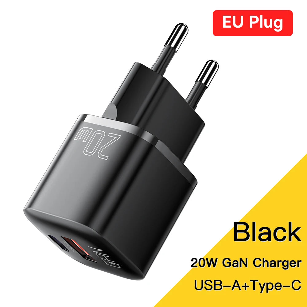 ⚡ Essager 20W GaN USB Type C Charger – PD & QC 3.0 Γρήγορος Φορτιστής