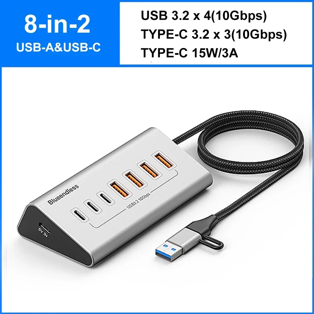 🔌 USB 3.2 Docking Station 10Gbps – Πολυλειτουργικό Hub Type-C για Απόλυτη Συνδεσιμότητα!
