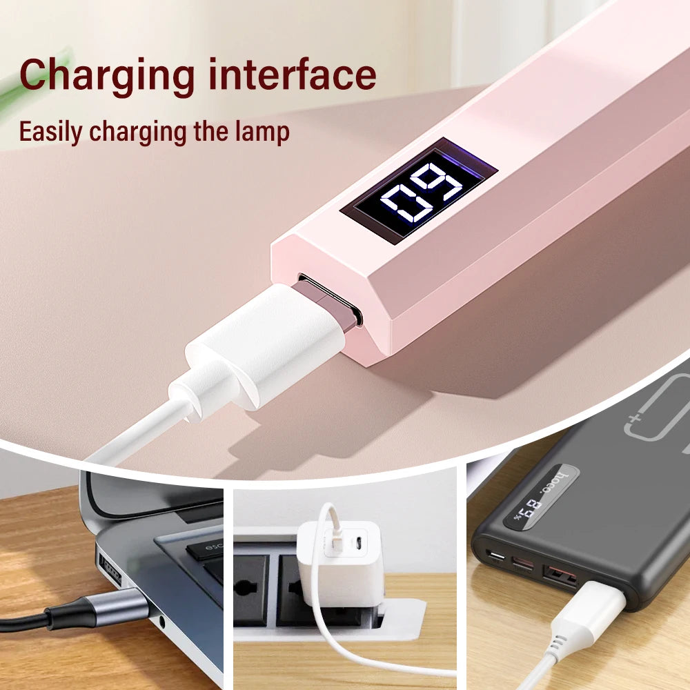 💅💡 YIKOOLIN Mini Handheld UV Nail Lamp – Επαγγελματική Φορητή Λάμπα Νυχιών για Γρήγορο Στέγνωμα Gel Polish