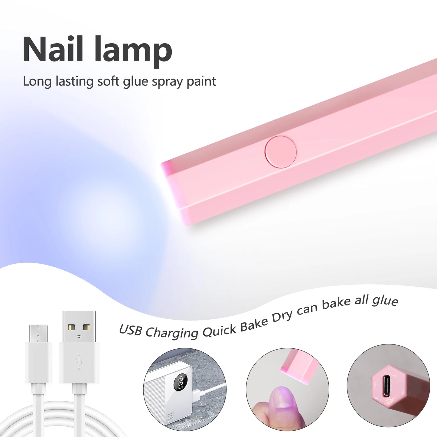 💅✨ Mini UV LED Nail Lamp – Φορητή Χειρός Λάμπα για Gel Polish 💡 Με USB Φόρτιση & Χρονόμετρο