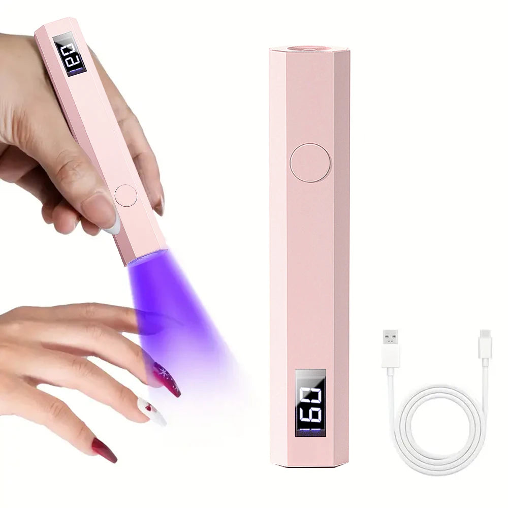 💅💡 YIKOOLIN Mini Handheld UV Nail Lamp – Επαγγελματική Φορητή Λάμπα Νυχιών για Γρήγορο Στέγνωμα Gel Polish