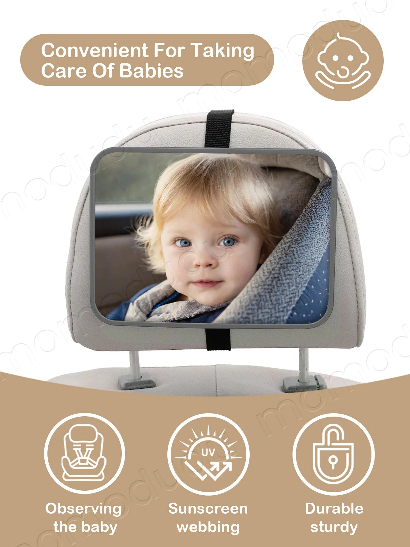 👶🚗 Baby Car Mirror – Αντιθραυστικός Καθρέφτης Αυτοκινήτου για Μωρά 🎯