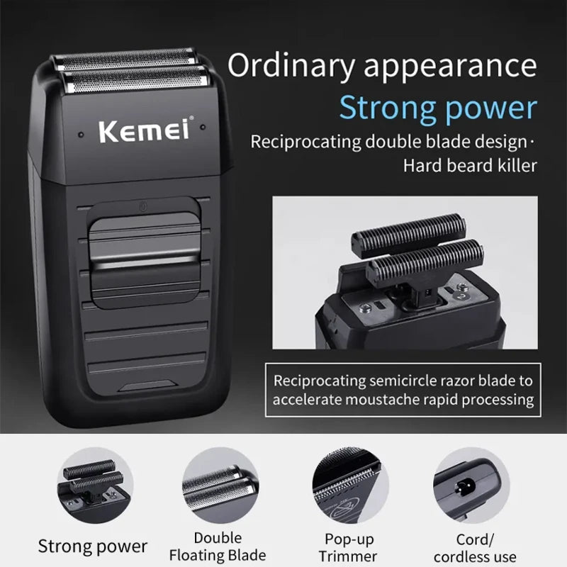 💇♂️⚡ Kemei Hair Clipper & Shaver Kit – Επαγγελματική Κουρευτική & Ξυριστική Μηχανή Ανδρών (KM-2296 / KM-2299 / KM-1102)