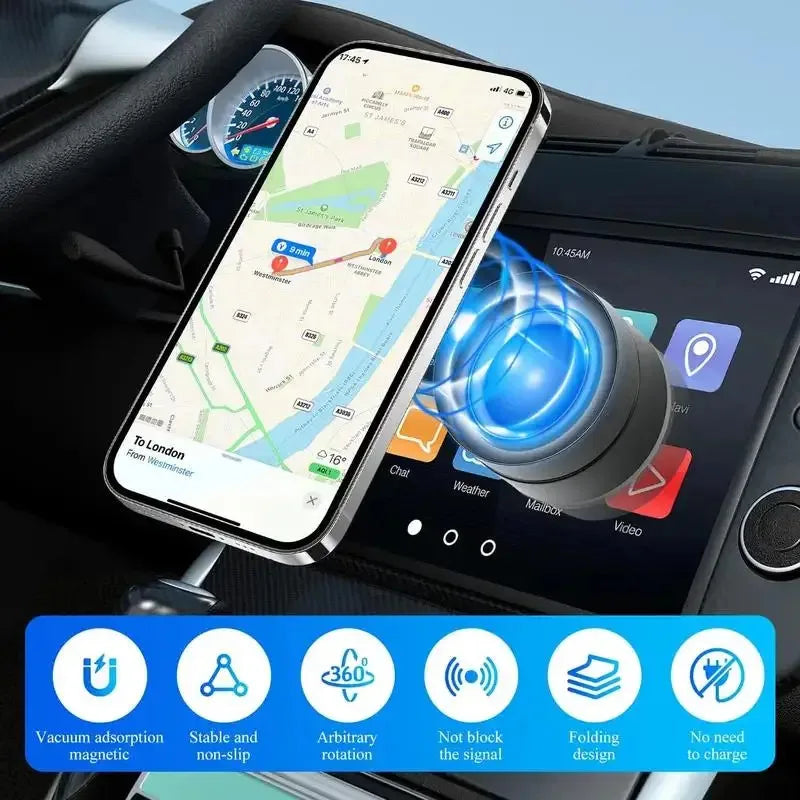 📱🧲 Magnetic Phone Holder Stand – Ρυθμιζόμενη & Πτυσσόμενη Βάση με Ισχυρή Βεντούζα & Vacuum Adsorption