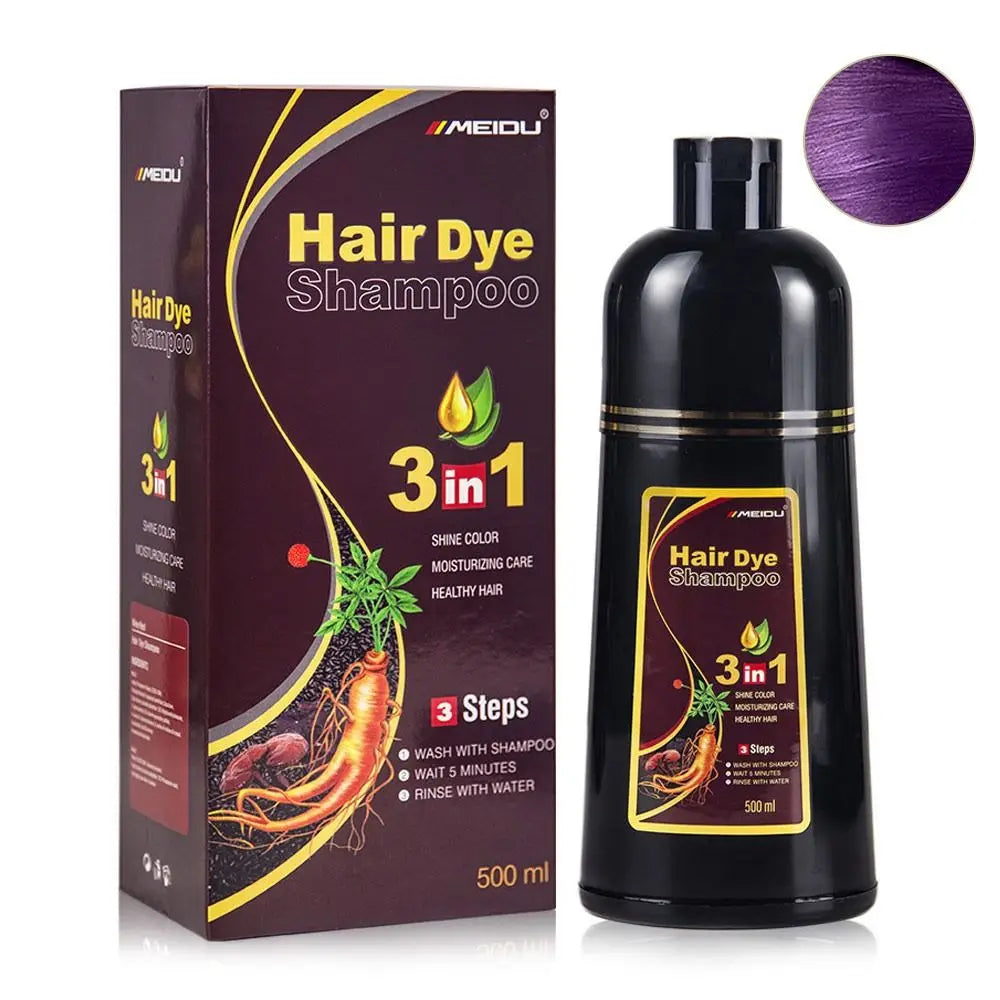 💇♀️🌿 Meidu 3-in-1 Instant Coloring Shampoo – Φυσική Βαφή & Περιποίηση Μαλλιών 🎯