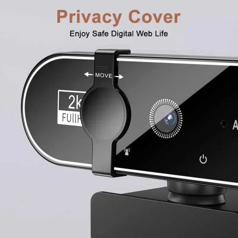 🎥🔊 4K/2K/1080P Webcam με Μικρόφωνο 🎤 | Autofocus 8MP Full HD Κάμερα για PC 💻 Laptop & Macbook | Βιντεοκλήσεις & Streaming