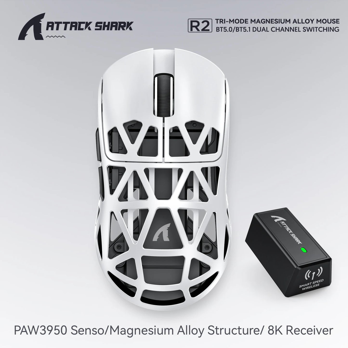 ⚔️ Attack Shark R2 Wireless Gaming Mouse – 8K Polling, 42.000 DPI, Magnesium Alloy 🖱️🔥 Hyperlight. Hyperspeed. Hyper-Precision. Το ultimate competitive mouse είναι εδώ.