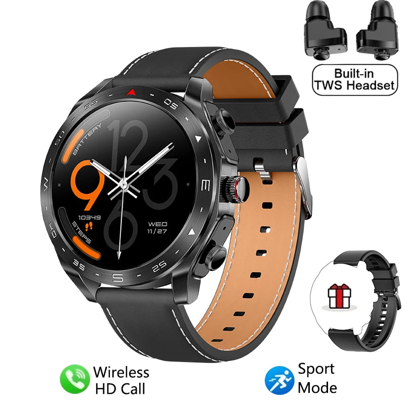 🎧⌚ TWS 2-in-1 Smartwatch με Bluetooth Ακουστικά | Κλήσεις | GPS Tracking | Καρδιακός Ρυθμός | HIFI 9D Ήχος | 400mAh Μπαταρία