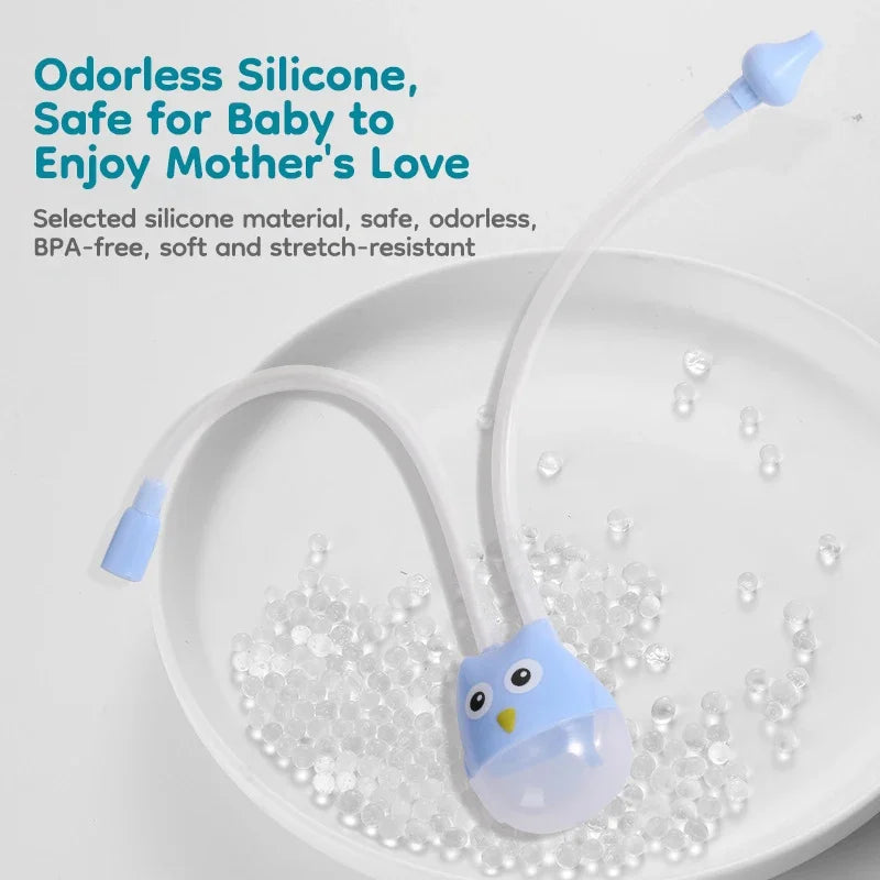 👶 Newborn Baby Nasal Aspirator – Ασφαλής Συσκευή Καθαρισμού Μύτης για Βρέφη Η πιο ήπια και αποτελεσματική λύση για να ανακουφίσεις το μωρό σου από τη ρινική συμφόρηση! 💨💗