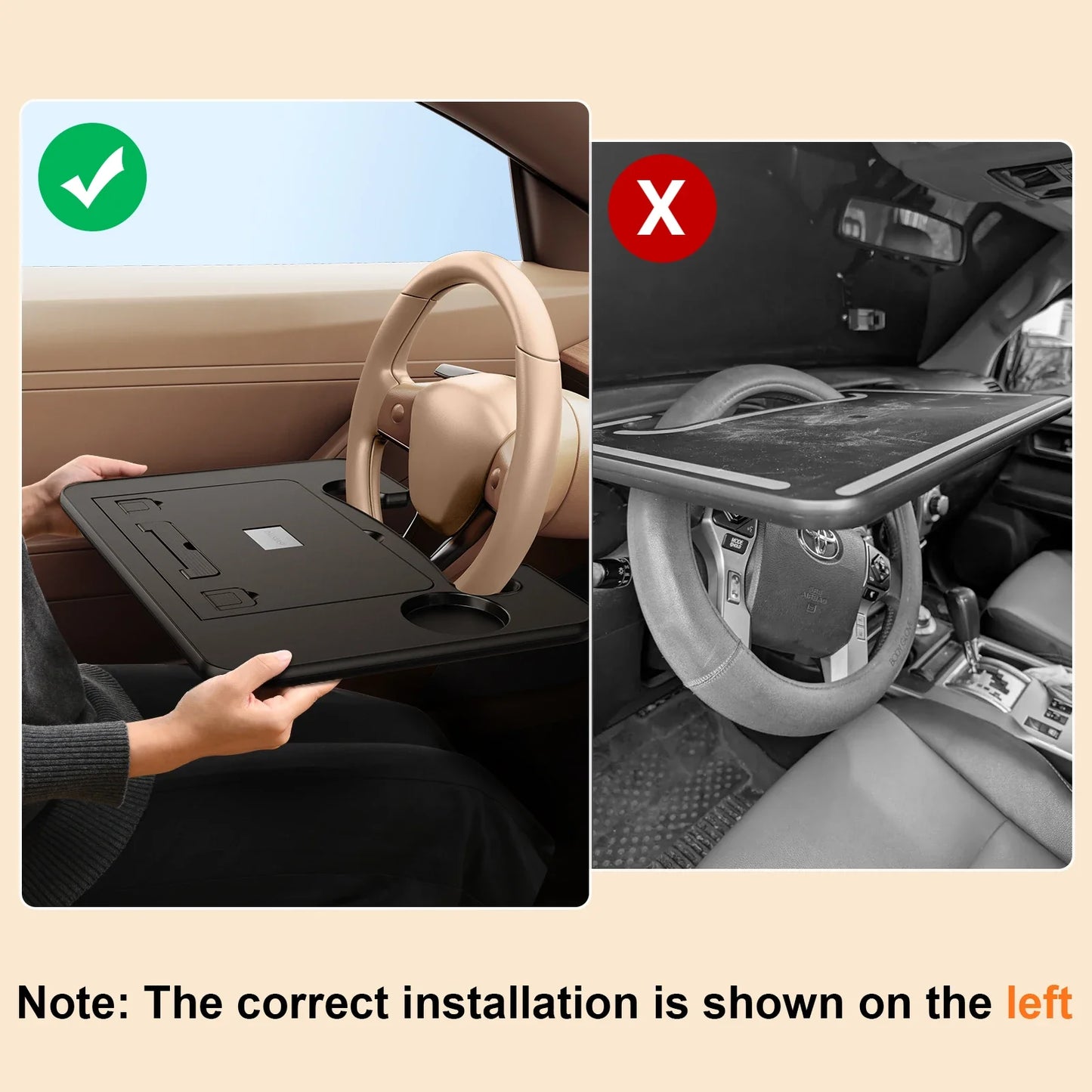 🚗💻 Oatsbasf Car Laptop Desk – Φορητό & Αναδιπλούμενο Τραπέζι για Τιμόνι 🎯