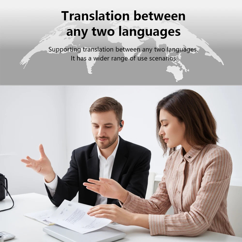 🎧 T23 Real-Time Wireless Earphone Translator – Άμεση Επικοινωνία σε 142 Γλώσσες