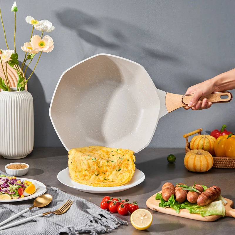 🍳 Οκταγωνικό Τηγάνι Maifan Stone – Αντικολλητικό & Ανθεκτικό | Ιδανικό για Αυγά, Μπριζόλες & Γενικό Μαγείρεμα
