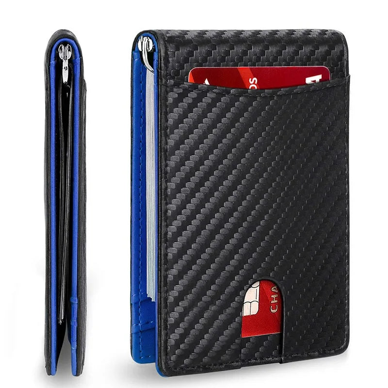 👛🕴️ Ανδρικό Slim Πορτοφόλι – Συνθετικό Δέρμα, RFID Blocking & Money Clip 💳💵