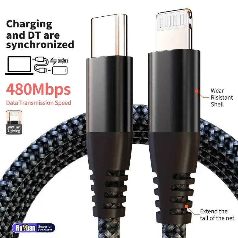 ⚡📱 LAIHONEN MFI Certified Cable – Type-C to Lightning Ταχεία Φόρτιση & Data Sync 🎯