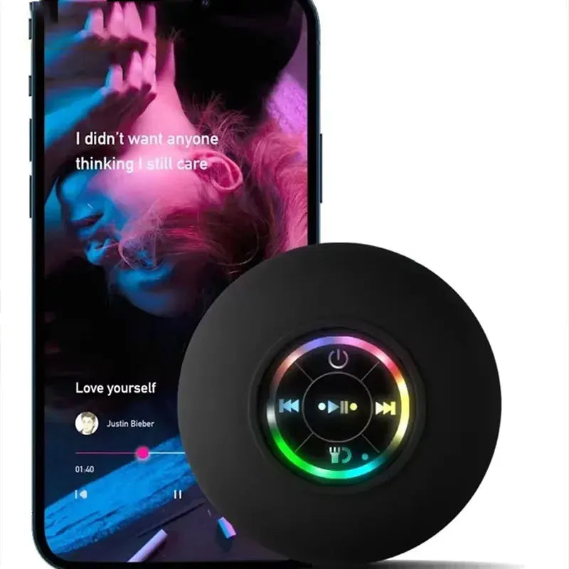 🎶💦 Mini Portable Bluetooth Speaker – IPX4 Αδιάβροχο με LED Lights & Suction Cup για Μπάνιο & Outdoor Χρήση