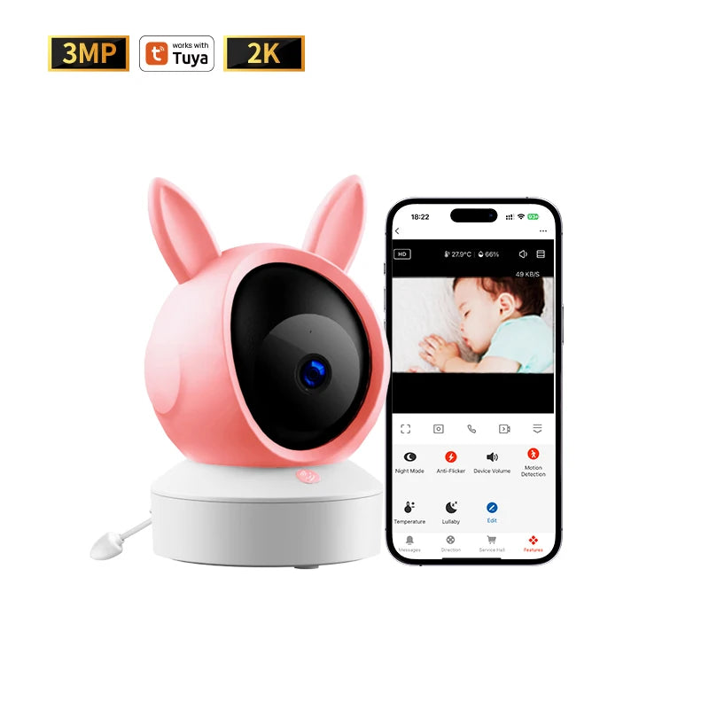 🍼📹 Danmini Smart Baby Monitor – Με Tuya App & Οθόνη 5” HD Η πιο έξυπνη και ασφαλής λύση για να έχεις το μωρό σου πάντα μπροστά σου – όπου κι αν είσαι! 💖