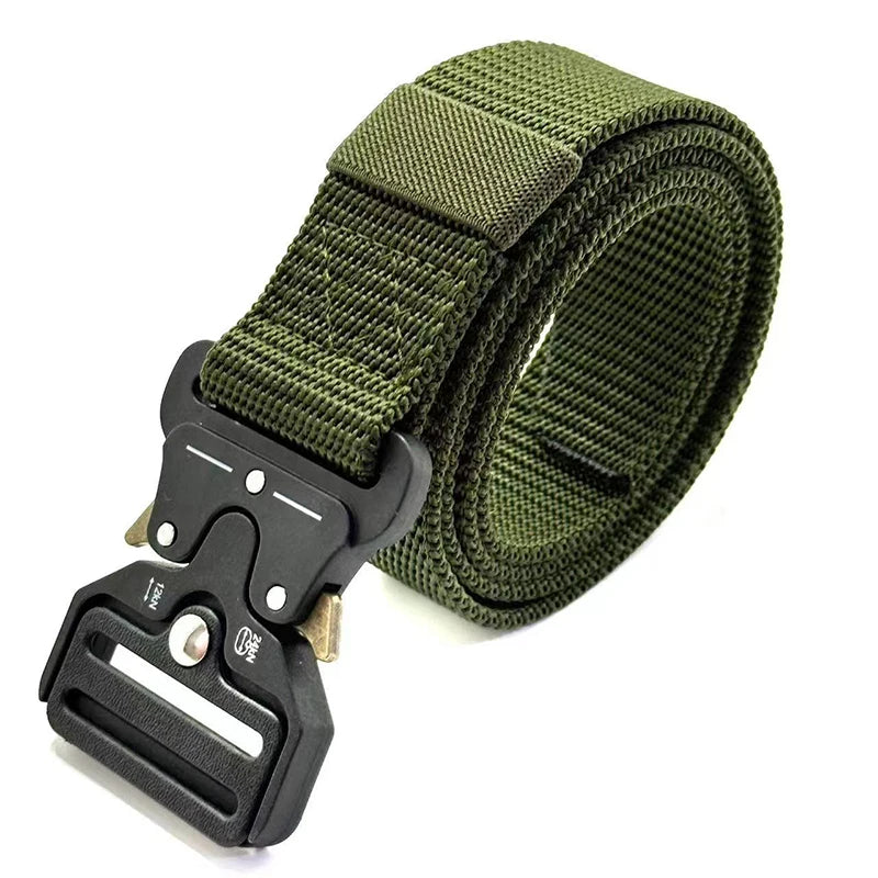 🎯🪖 Tactical Men’s Belt – Outdoor Combat & Survival Ζώνη από Nylon & Canvas με Quick Release Buckle