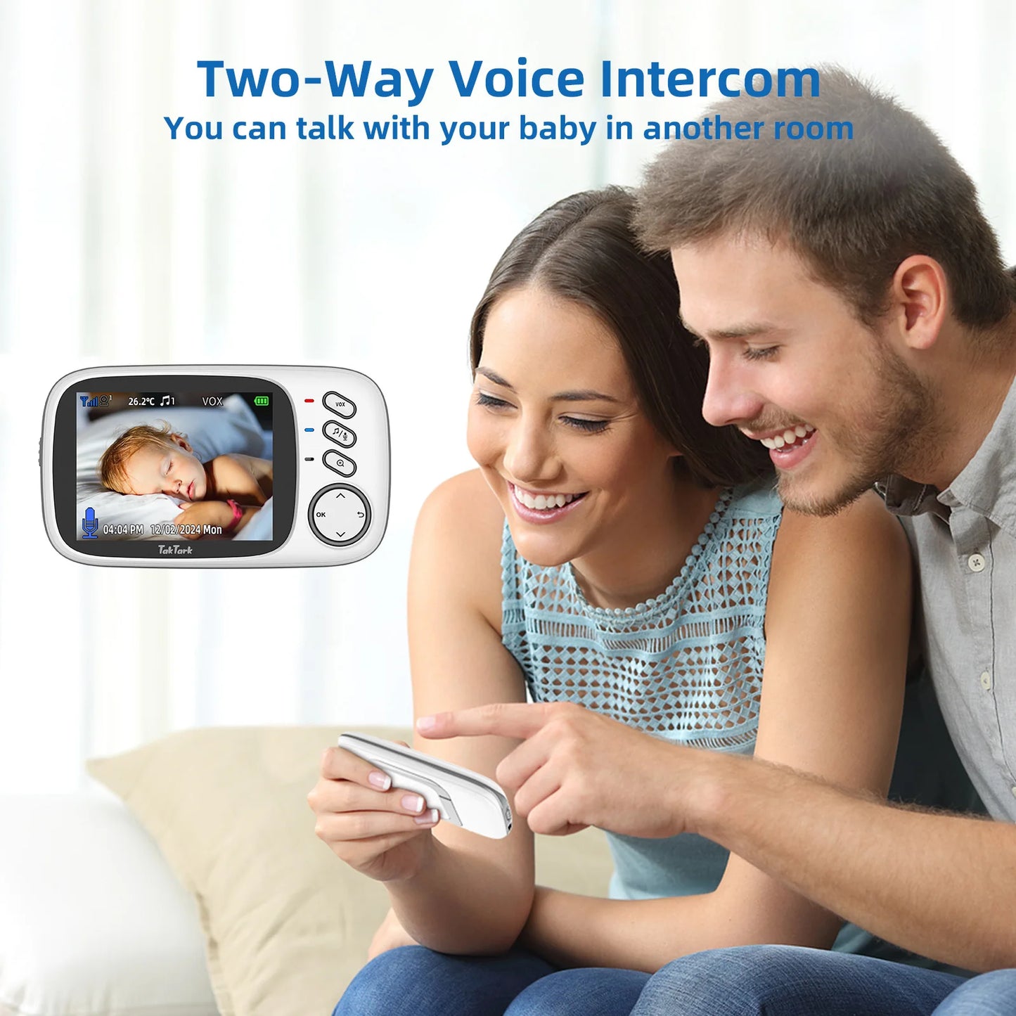 🍼📹 TakTark 3.2” Wireless Video Baby Monitor – Η ήρεμη λύση για γονείς Δες, άκου & μίλα στο μωρό σου εύκολα και με ασφάλεια – μέρα & νύχτα! 💖