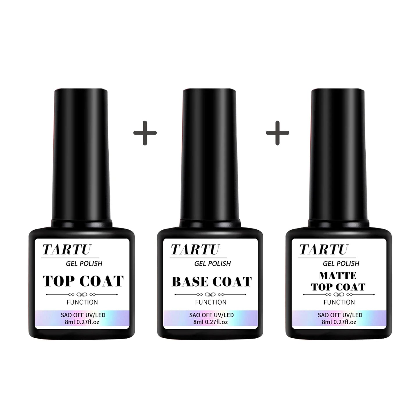 💅✨ Functional Gel Nail Art Set 8ml – Base Coat, Diamond Top & Matte Top 🌟