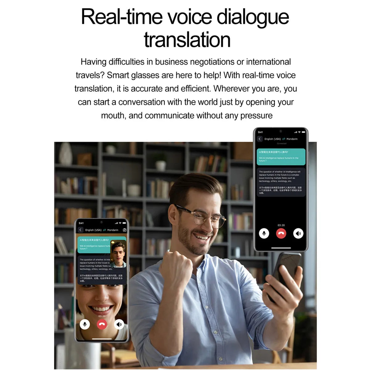 🕶️🤖 AI Smart Glasses Translator – Μετάφραση σε 163 Γλώσσες & AI Δυνατότητες 🕶️🤖