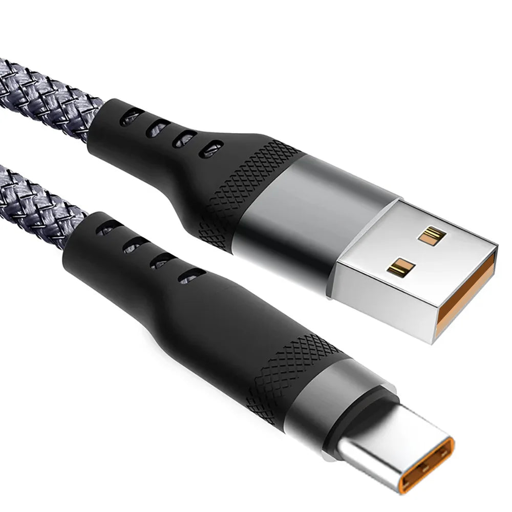 ⚡ NNBILI 6A Υφασμάτινο USB Type-C Καλώδιο Γρήγορης Φόρτισης – Samsung / Huawei / Xiaomi / PS5 / Switch (1M – 8M)