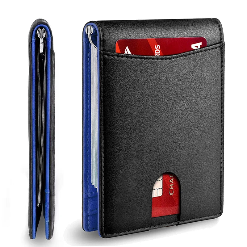 👛🕴️ Ανδρικό Slim Πορτοφόλι – Συνθετικό Δέρμα, RFID Blocking & Money Clip 💳💵
