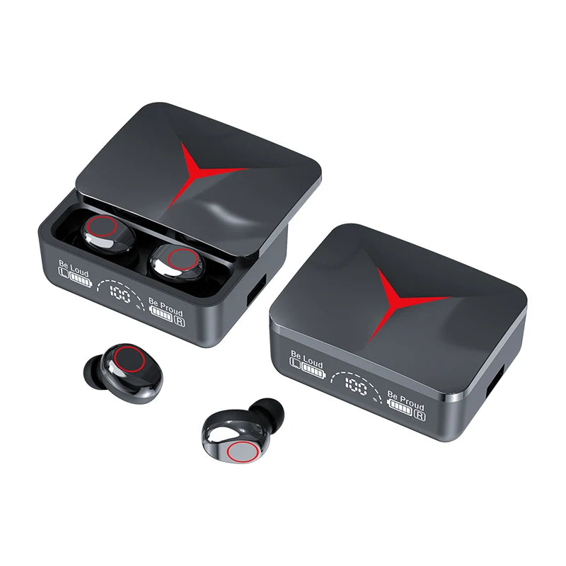 🎧 M90 TWS Touch Display Earphones Bluetooth Wireless Gaming | HiFi Ήχος | Noise-Cancelling Μικρόφωνο | Αθλητικά & Esports 🎮🎵
