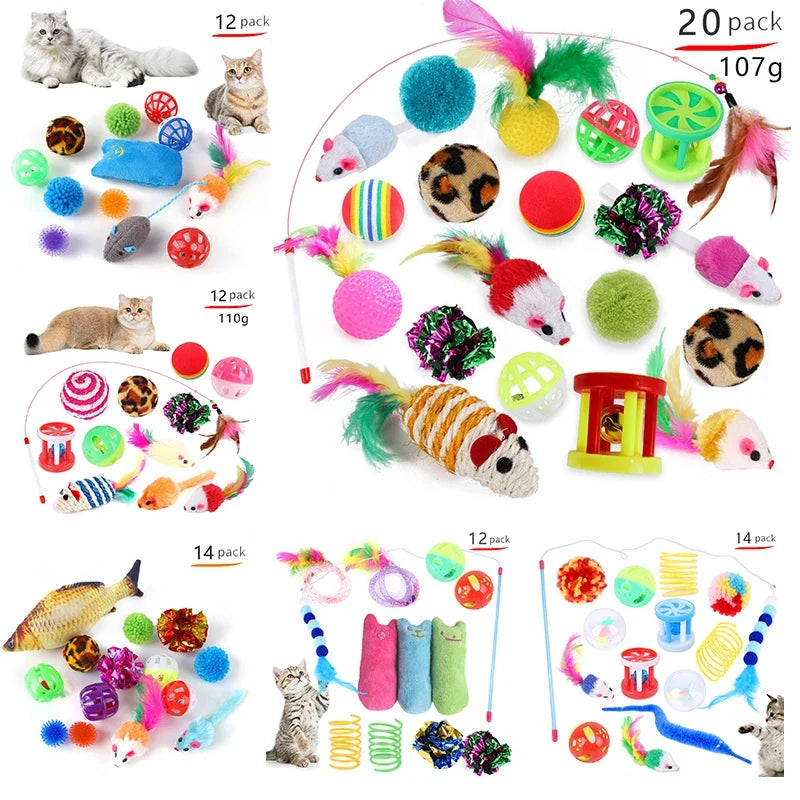Cat Tunnel & Toys Set 🐱🎪 | Foldable Tent + Mouse Balls 🐭 | Simulation Fish 🐟 | Fun for Kittens & Cats 😸