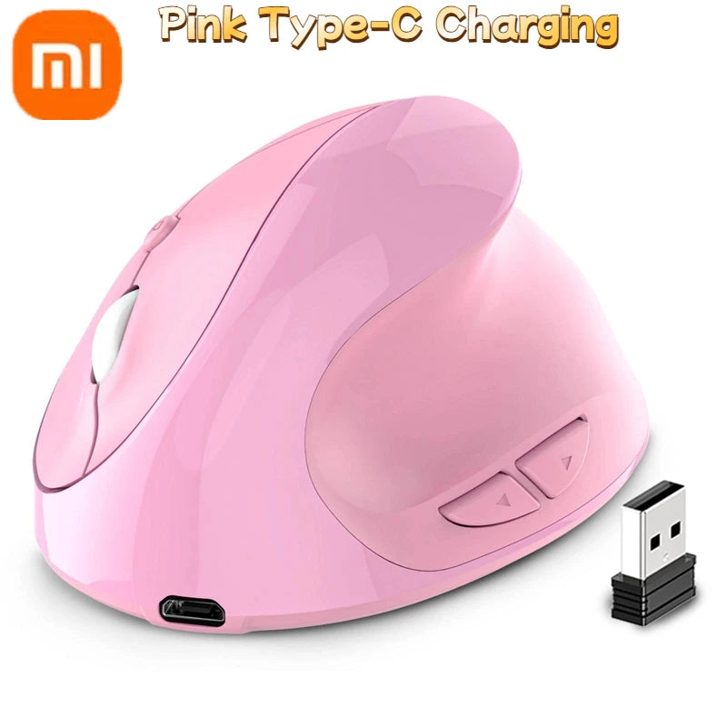 🖱️ Xiaomi Κάθετο Εργονομικό Ασύρματο Ποντίκι – Rechargeable ή με Μπαταρία AA