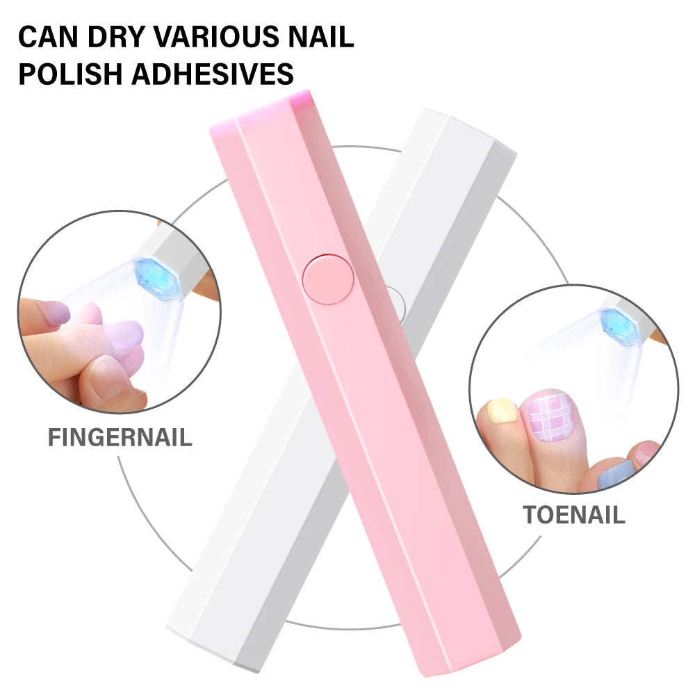 💅✨ Mini UV LED Nail Lamp – Φορητή Χειρός Λάμπα για Gel Polish 💡 Με USB Φόρτιση & Χρονόμετρο