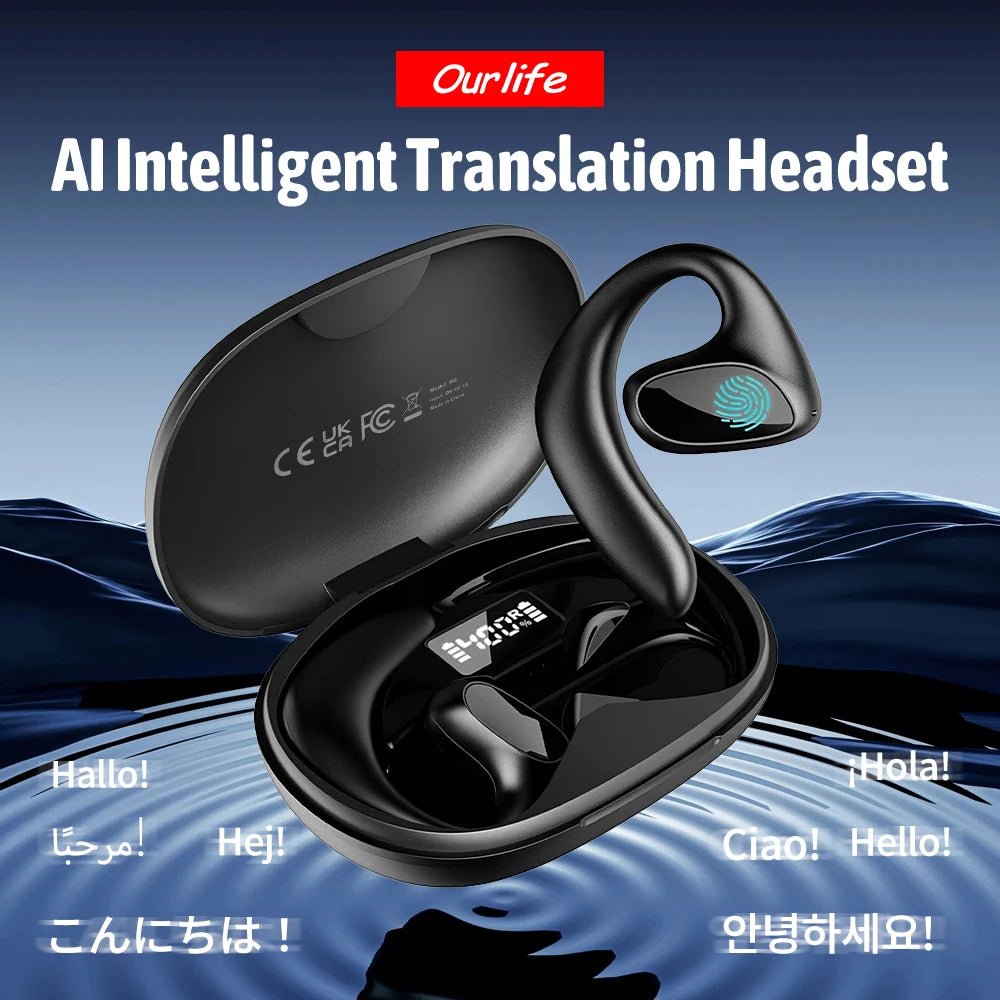 🎧 M8 Smart Voice Translator – Ακουστικά & Μεταφραστής 144 Γλωσσών
