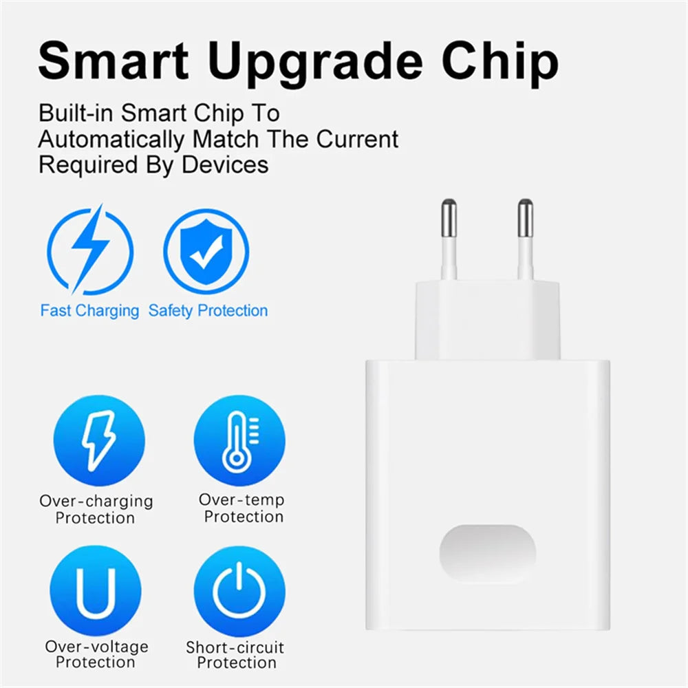 ⚡🔌 6A 66W Super Fast Wall Charger – EU/US Plug για Huawei, Honor & Nova Series