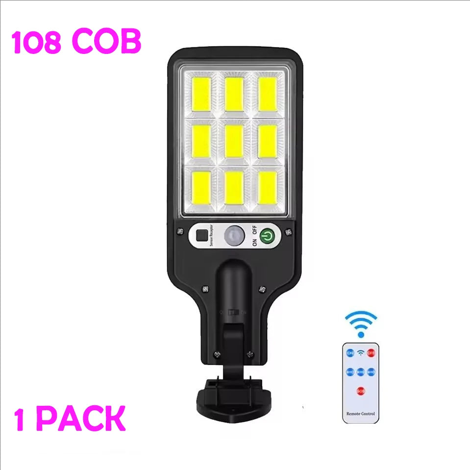 🌞🚪 Solar Motion Sensor Light – Έξυπνος Φωτισμός για Γκαράζ & Κήπο! 🚪🌞 108COB LEDs | 3 Modes | IP65 Waterproof | Adjustable Solar Panel