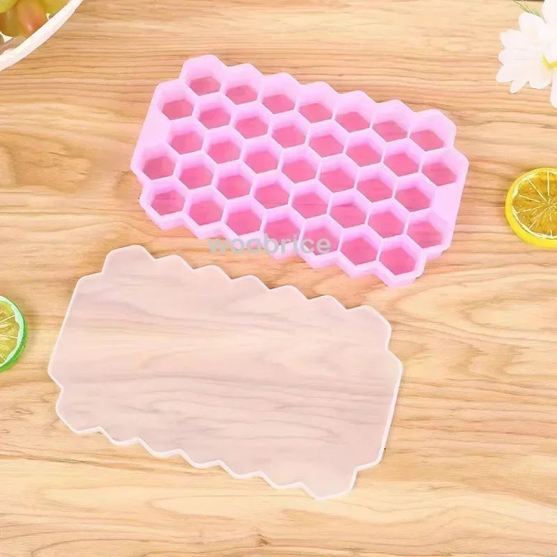 🧊🍯 Ice Molds Honeycomb – Σιλικονούχα Φόρμα Παγάκια Κυψέλης BPA Free ✨