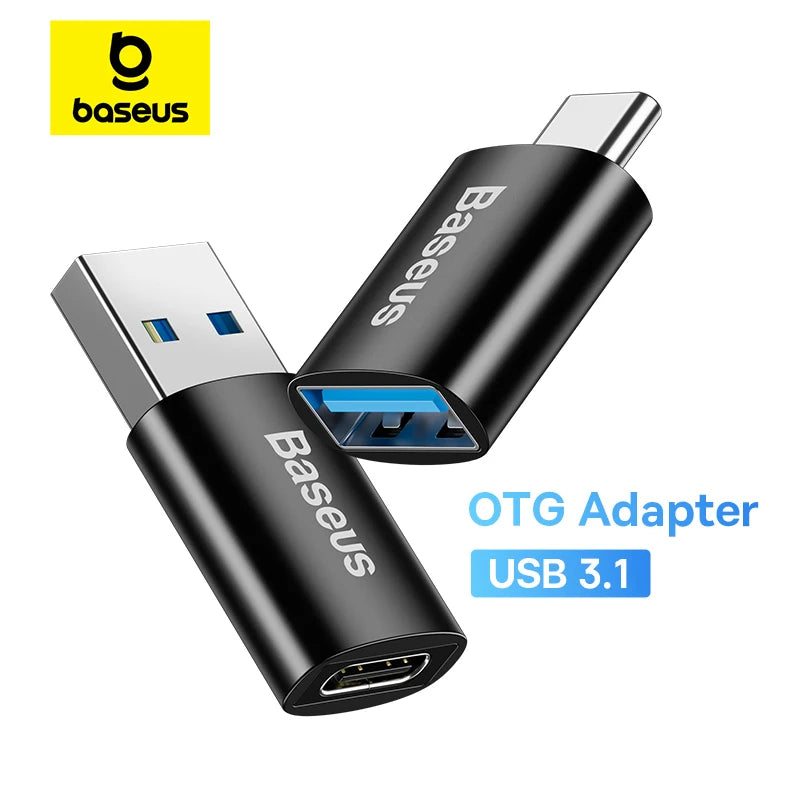 🔌 Baseus USB OTG Data Transfer Adapter – Type-C Female to USB Male Converter