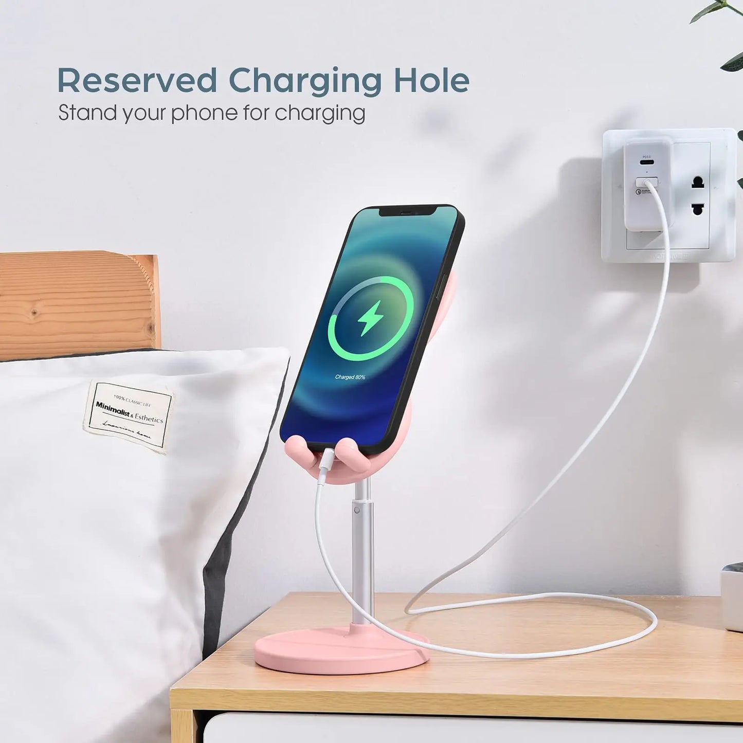 🐇 Cute Rabbit Phone Holder Stand – Ρυθμιζόμενη Βάση Κινητού