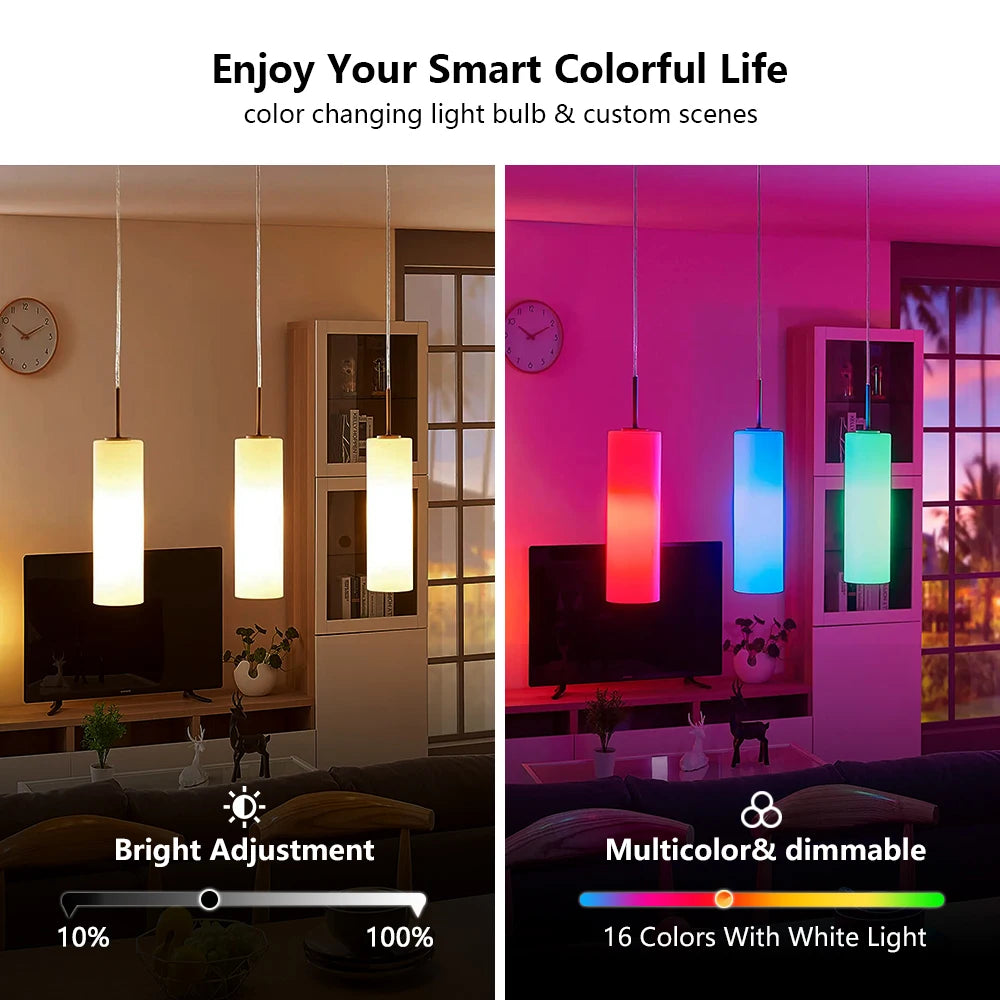 💡🌈 16 Χρώματα RGB LED Λάμπα – E27 Base 220V με Remote Control (24 Keys) | Πολυχρωματικός Φωτισμός & Ατμόσφαιρα