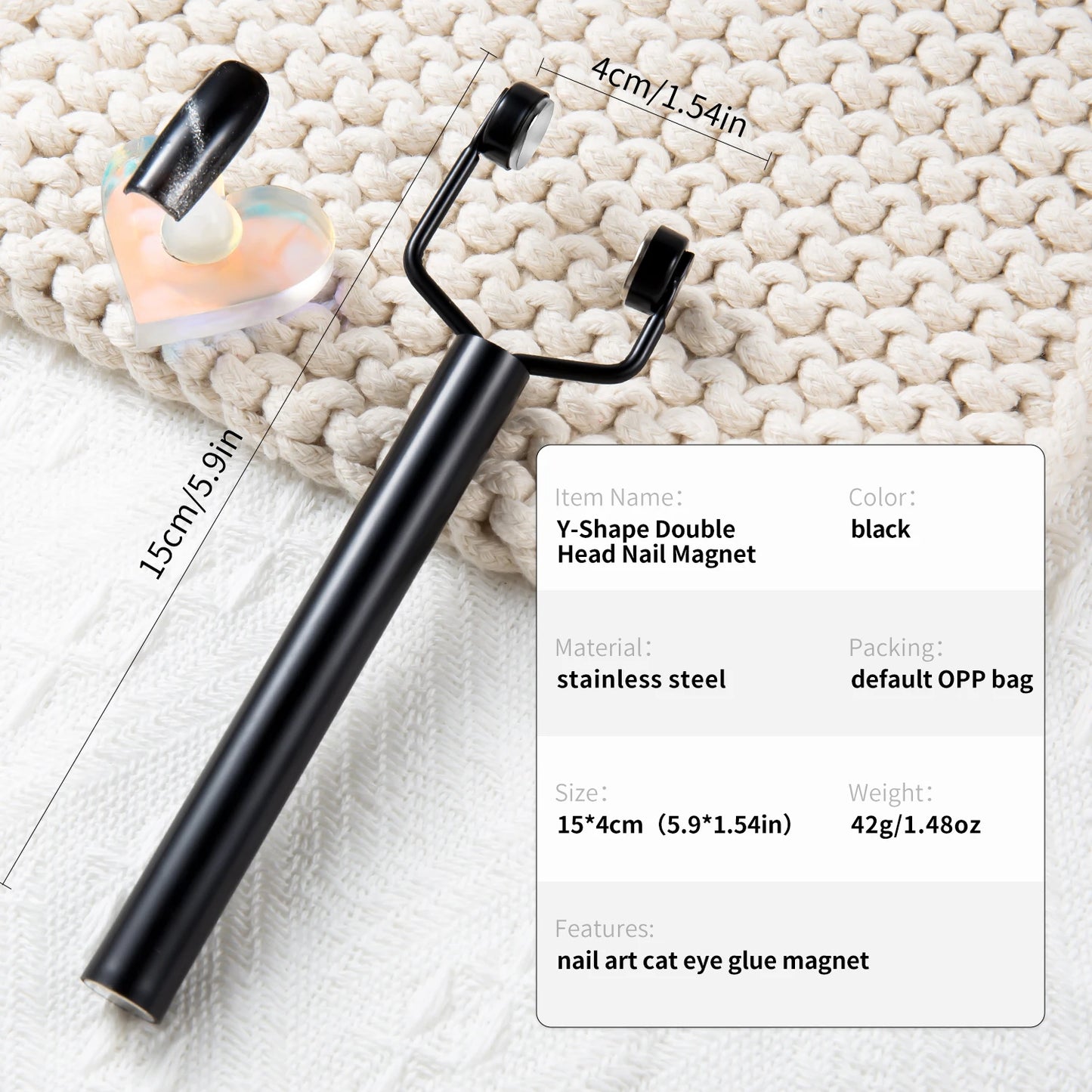 🧲✨ Y-Shaped Magnetic Stick – Cat Eye Nail Art Tool 3 σε 1 για Εντυπωσιακό Μανικιούρ 🎯