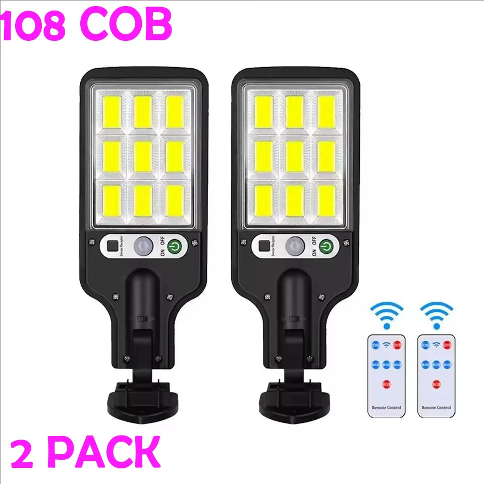 🌞🚪 Solar Motion Sensor Light – Έξυπνος Φωτισμός για Γκαράζ & Κήπο! 🚪🌞 108COB LEDs | 3 Modes | IP65 Waterproof | Adjustable Solar Panel