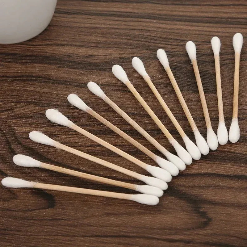 👶✨ Baby Cotton Swabs – Διπλής Όψης Μπατονέτες Καθαρισμού (5x100τμχ) 🎯